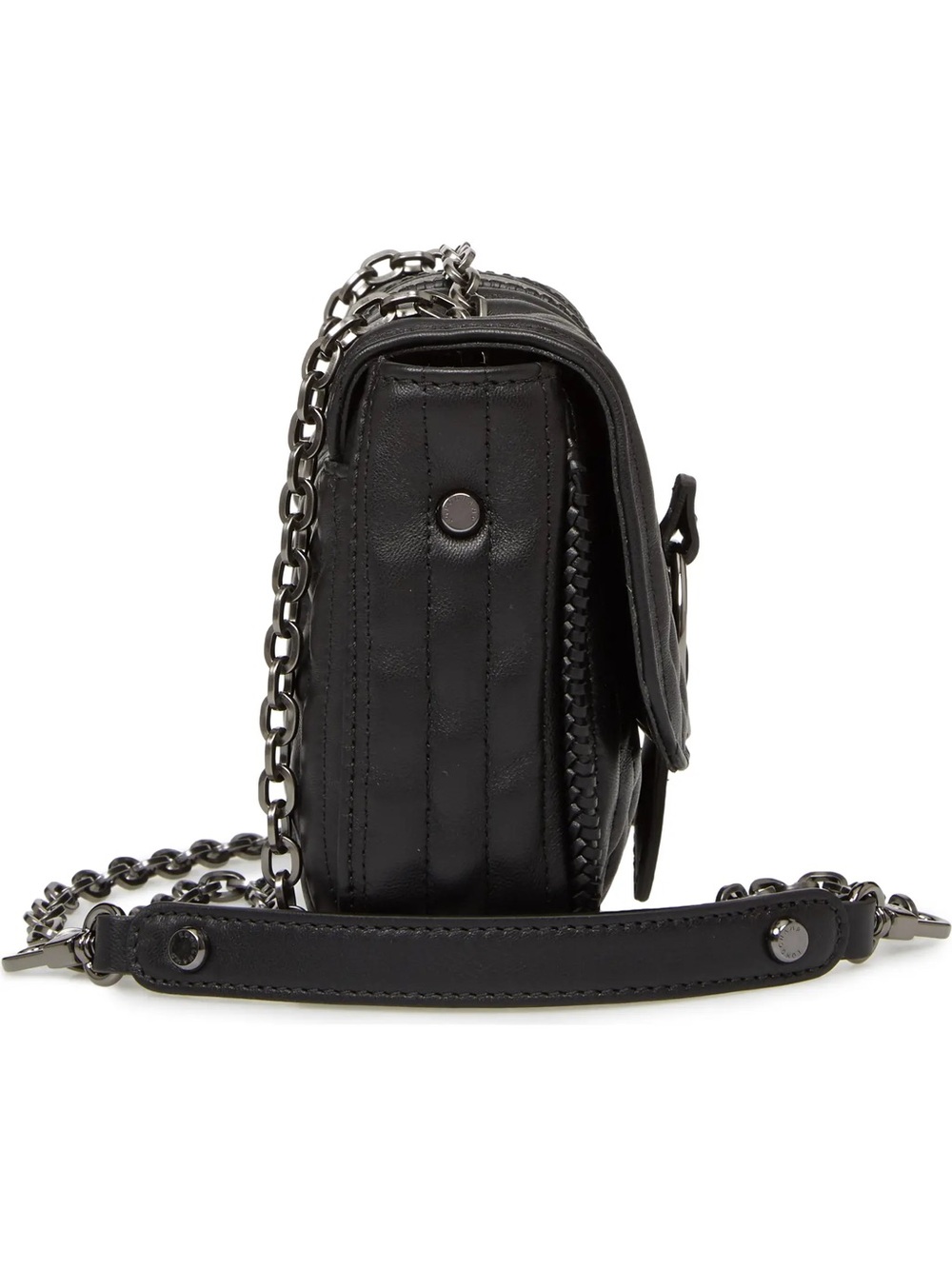 Longchamp Black Quilted Leather Crossbody with Chain Strap - Picture 4 of 6
